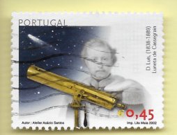 TIMBRES - STAMPS - PORTUGAL - 2002 - ASTRONOMIE - ROI D. LUIS I - TIMBRE OBLITÉRÉ - Oblitérés