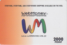 Carte Prépayée Internationale Japon - MONNAIE  MONEY For WEB SHOPPING - International INTERNET Prepaid Card / Coin - Sellos & Monedas
