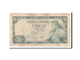 Billet, Espagne, 5 Pesetas, 1954, 1954-07-22, KM:146a, B - 5 Pesetas