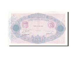 Billet, France, 500 Francs, 500 F 1888-1940 ''Bleu Et Rose'', 1922, 1922-05-04 - 500 F 1888-1940 ''Bleu Et Rose''