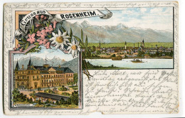 CARTOLINA GRUSS AUS ROSENHEIM VIAGGIATA - Rosenheim