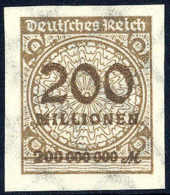 200 Mill., Ungezähnt, Tadellos Postfrisch, Fotobefund Oechsner BPP.Katalogpreis: 130,- (Michel:... - Other & Unclassified