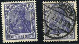 **/gest. 80 Pfg., Tadellos Postfr. Und Gestplt., Sign. Infla.Katalogpreis: 200,- (Michel: 149bII) - Other & Unclassified