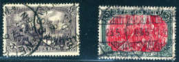 Gest. 3 Und 5 Mk., Tadellos Gestplt., Sign. Jäschke BPP.Katalogpreis: 285,- (Michel: 96/97AIa) - Other & Unclassified