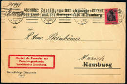 Beleg 80 Pfg. Karminrot (metallisch Glänzend), Tadelloses Exemplar Mit Sauber Aufgesetztem Stempel HAMBURG... - Other & Unclassified