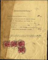 Beleg 10 Pfg., Vier Exemplare Rs. Auf Marine-Schiffspost-Briefkarte Mit Stempeln K.D.MARINE-SCHIFFSPOST No.48... - Other & Unclassified