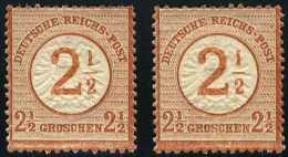 ** 2½ A. 2½ Gr., Zwei Postfr. Exemplare In Etwas Unreg. Zhg. - Other & Unclassified