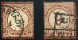 Gest. 9 Und 9 A. 9 Kr., Farbfrische, Gestplt. Exemplare (Beanstdg.), Sign. Krug BPP Bzw. Sommer... - Other & Unclassified