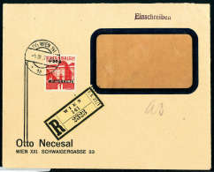 Beleg Winterhilfe, 1s. + 50g. Tadellos Auf R-Fensterumschlag Von Wien 141 4.IV-1934.Katalogpreis: 200.-... - Otros & Sin Clasificación