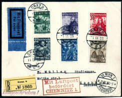 Beleg 1933, Katholikentag, Serie Auf R-Flugumschlag Mit Tagesstempel  GRAZ 11.IX.33 Tadellos Nach Sachsen. Attest... - Otros & Sin Clasificación