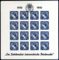 Merkur, Drei Kleinbogen WIPA 1933 Mit Zudruck "1850-1950", In Blau, Grünlichblau Und Sepia. - Other & Unclassified