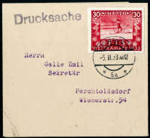 Beleg FIS 30g. Auf Drucksachenschleife Von INNSBRUCK II 5.II.33 Nach Perchtoldsdorf. Höchst... - Other & Unclassified