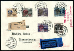 Beleg Rotary, Serie Von Sechs Werten Auf Tadellosem R-Flug-Umschlag Mit Tagesstempel GUTAU 16 VII.31 Nach... - Other & Unclassified