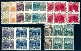 10g. - 2s. Grosse Landschaften, Serie Von 14 Werten In Tadellosen Viererblocks, Postfrisch.Katalogpreis:... - Otros & Sin Clasificación