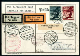 Beleg 1929, 15. August, Weltrundfahrt, Karte Ab Wien 12.8. Bis Tokio Nach Wien Adressiert. (Kohl 5oo Punkte).... - Otros & Sin Clasificación