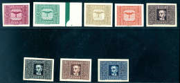 1922/24, Flugpost, Serie Von Acht Werten, Ungezähnt, Postfrisch, 300 Kr. Leichte Haftspuren. Michelpreis... - Otros & Sin Clasificación