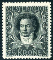 1922, ½ K. Beethoven, Linienzähnung 11½, Postfrisch.Katalogpreis: 400.- (Michel:... - Autres & Non Classés