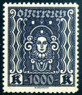 1922, Frauenkopf,1000 K., Linienzähnung 11½, Postfrisch. Befund Ferchenbauer.Katalogpreis:... - Other & Unclassified