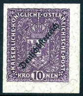 1919, 10 K. Deutsch-Österreich, Ungezähnt, Postfrisch, Befund Soecknick.Katalogpreis: 600.-... - Autres & Non Classés