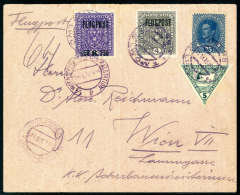 Beleg 1918, Flugpost, Weisses Papier, 1.50 K. & 4 K. Mit Zusatzfrankatur Auf Gef, Flugbrief Aus Lemberg... - Autres & Non Classés