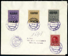 Beleg 1918,Flugpost, Zwei Flugbriefe Lemberg-Wien, Jeweils Eine Papiersorte. Dabei 1.50 K. Auf Grauem Papier... - Other & Unclassified