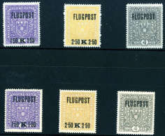 ** 1918, Flugpost, Tadellos Postfr. Serien.Katalogpreis: 110.- (Michel: 225x/227y) - Other & Unclassified