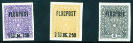 1918, Flugpost, Graues Papier, Serie Ungezähnt, Postfrisch. Befund Ferchenbauer. (Fe. 850.-) (Michel:... - Other & Unclassified