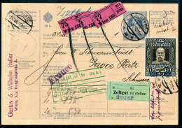 10 Kr. Auf Vollständiger Paketkarte Von Wien 26.8.1910 Für Drei Pakete über Buchs Nach Davos Platz.... - Other & Unclassified