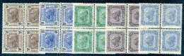 ** 1904 Mit Lackstreifen, 20H., 25H., 35 - 50H., Jeweils Postfrische Viererblocks. Selten... - Other & Unclassified