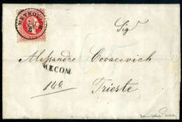 Beleg 5 Kr. Auf Gef. Kabinettfaltbrief (1872) Mit Zwei Defekten 5 Kr. Rücks, Als Rekoporto Mit K1 METKOVICH... - Otros & Sin Clasificación