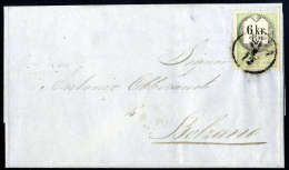 Stempelmarke 6 Kr. Entwertet Mit K1 RIVA 8/12 Auf Frischem Kabinettbrief (1856) Nach Bolzano. Ein Schöner... - Altri & Non Classificati
