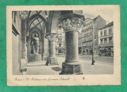 Hagen In Westfalen Rathaus Mit "Eisernem Schmied" 2 Scans (Meister Pils - W. Quitmann - Cigarren) Die Stadt Im Grünen - Hagen