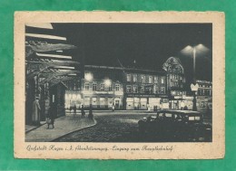 Grossstadt Hagen In Westfalen In D. Abendstimmung Eingang Zum Hauptbahnhof 2 Scans (Hotel Restaurant Union) - Hagen