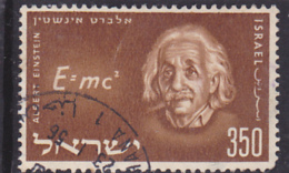 #172  ALBERT EINSTEIN, USED, ONE STAMP, ISRAEL - Albert Einstein