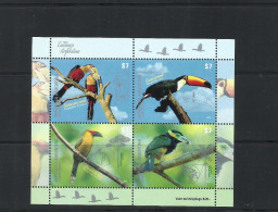 O) 2015 ARGENTINA, BIRD-TUCAN -TOUCAN - RAMPHASTIDAE, RAMPHASTOS, PTEROGLOSSUS, SELENIDERA, MINI SHEET MNH - Neufs