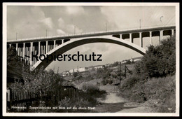 ALTE POSTKARTE PIRMASENS ZEPPELINBRÜCKE 1940 MIT BLICK AUF DIE OBERE STADT Brücke Bridge Pont Ansichtskarte Postcard Cpa - Pirmasens