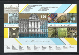 O) 2015 ARGENTINA,CULTURAL CENTER NESTOR C. KIRCHNER-NATIONAL MONUMENT HISTORY-ARCHITECTURE BEAUX ART 1889,STAINED GLASS - Unused Stamps