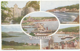 Rothesay, 1950 Multiview Postcard - Bute