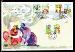 ONU 2007 (Les 3 Centres) : Belle Enveloppe 1er Jour FDC Jumbo (260 X 180 Mm) " VISIONS DE PAIX COLOMBE " Parfait état - Pigeons & Columbiformes