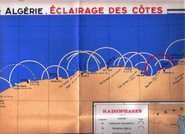 Carte   Coloniale-ECLAIRAGE DES COTES-RADIOS PHARES - Seekarten