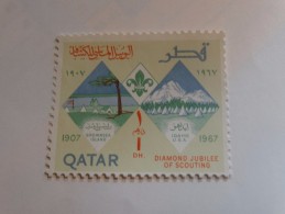 Qatar-1967-60 Anniversaire Du Scoutisme(1907-1967) - Oblitérés