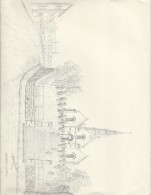 Dessin D´amateur/Crayon/L RACLET/Non Encadré/Place De L'Eglise/Sartrouville 1964    GRAV144 - Tempere