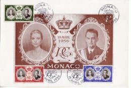 Monaco 1956 - Carte Géante Mariage Princier - Covers & Documents