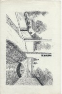 Dessin D´amateur/Plume/L RACLET/Non Encadré/Petit Pont  Et Canal /Vers 1950   GRAV145 - Andere & Zonder Classificatie