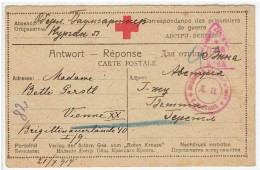 Correspondance Des Prisonniers De Guerre Russie KURGAN Vienne 1917 (1123) - Briefe U. Dokumente