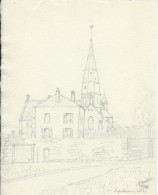 Dessin D´amateur/Crayon/L RACLET/Non Encadré/Eglise / Sartrouville/1964   GRAV149 - Autres & Non Classés