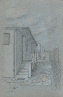 Dessin D´amateur/Crayon /L RACLET/Non Encadré/Sartrouville / Entrée De Villa/1960    GRAV166 - Dessins