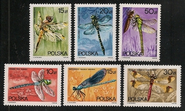 Poland: 1988 Dragonflies 6v MNH - Neufs