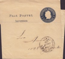 Argentina Postal Stationery Ganzsache Entero 2c. Faja Postal Impresos Wrapper Bande Journal Streifband (2 Scans) - Entiers Postaux