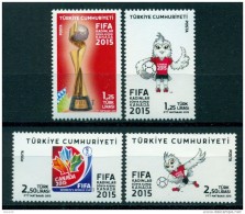 AC - TURKEY STAMP -  FIFA WOMEN'S WORLD CUP CANADA 2015 MNH FOOTBALL SOCCER 06 JUNE 2015 - Unused Stamps